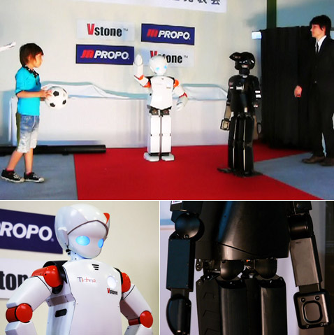 Похоже, в силу своих немалых размеров эти роботы уже способны нанести ощутимый ущерб: материальный, моральный, физический. Надеемся, разработчики этого не допустят (фото robot.watch.impress.co.jp).