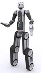 Гусеницы робота должны, при необходимости, превращаться в ноги, на которых он должен ходить как человек (иллюстрация Vecna Robotics).