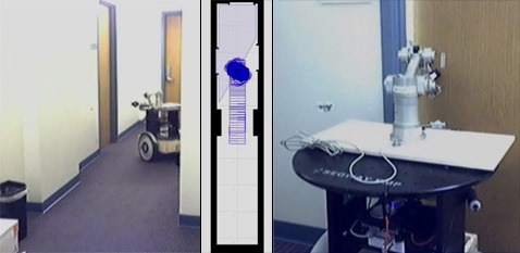 Робот находит дверь и открывает её (изображения с сайта stanford.edu).