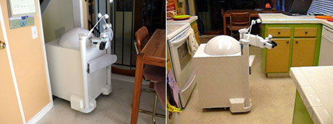 ReadyBot Version 1 предназначен для показа на выставках, но пока он тренируется в некой "засекреченной" лаборатории в Кремниевой долине, обставленной как типичная кухня (фотографии Readybot Robot Challenge).