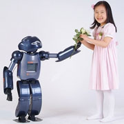 Rongun уже вроде не игрушка. Он похож на настоящего, серьёзного робота. Такого, как гуманоид QRIO, от которого отказалась Sony (фото Korntech). 
