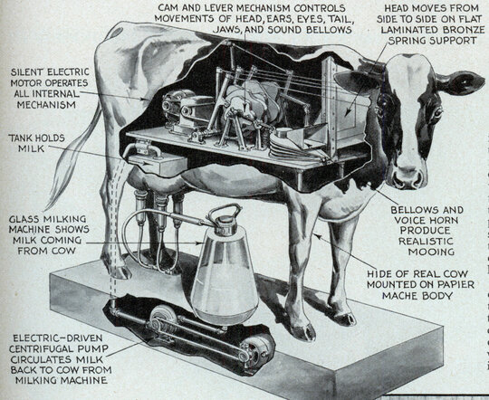 20 век: робоКорова мычит и дает молоко
