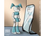 дженни у зеркала - Жизнь, приключения робота-подростка