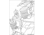 робот с посудой - Раскраска-роботы