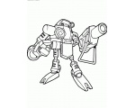робот с оружием - Раскраска-роботы