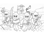 чёрно-белые ninja go 49 - Раскраски лего ниндзя го