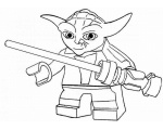 Мастер Йода 10 - Раскраски лего Звёздные войны