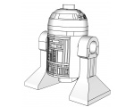 R2D2 робот - помощник 37 - Раскраски лего Звёздные войны