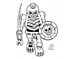 lego скелетон - воин 14 - Раскраска Лего монстры и супер герои