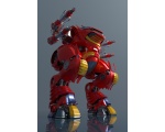 3D-рисунки боевого дроида в красном 22 - Робоарт