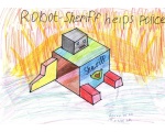 Robot Sheriff help police, 3 А - Рисуют дети