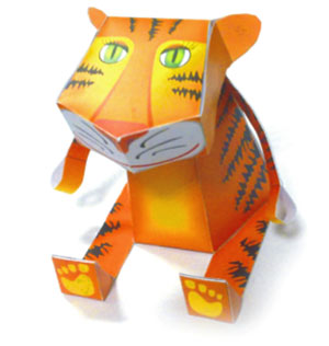 символ нового года тигр из бумаги