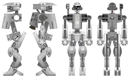 Схема робота из бумаги » Роботы своими руками