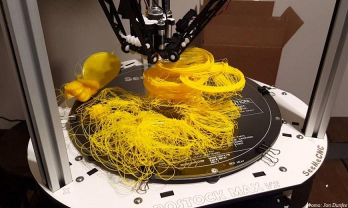 Засорение сопла или отрыв объекта со стола при печати на 3D-принтере