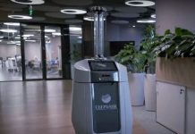 Прототип робота-дезинфектора для борьбы с COVID-19 от Сбербанка