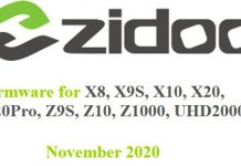 Актуальные версии ПО от Zidoo на ноябрь 2020 года