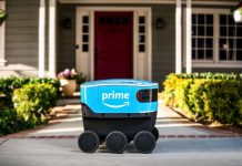 Amazon доставит посылки на шестиколесных роботах
