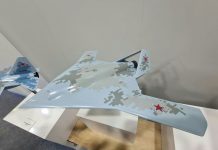 Модель беспилотника-дозаправщика от КБ «МиГ» на МАКС-2021