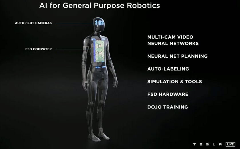 Tesla Bot, робот гуманоид, искусственный интеллект
